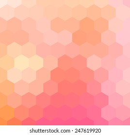 Abstract hexagon background. Colorful geometric background. 