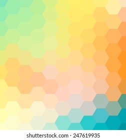 Abstract hexagon background. Colorful geometric background. 