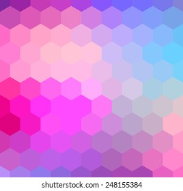 Abstract hexagon background. Colorful geometric background 