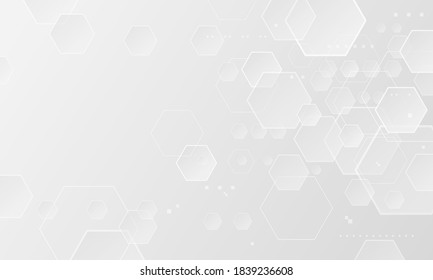Abstract hexagon background with copy space vector illustration