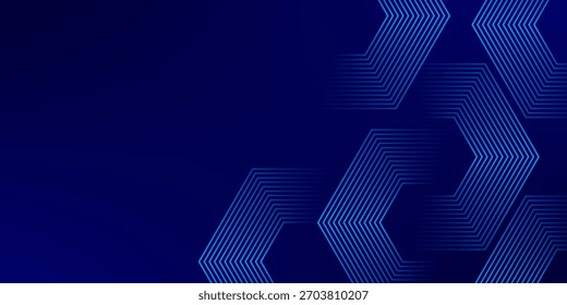 abstrakter sechseckiger Hintergrund. dunkelblauer Hintergrund mit überlappendem Sechseckelement.
