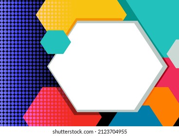 Abstract hexagon background design template illustration