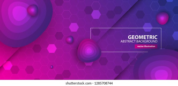 Abstract hexagon background for design works.
