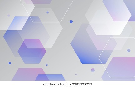 Abstract hexagon background. Dynamic shapes composition. Vector illustration