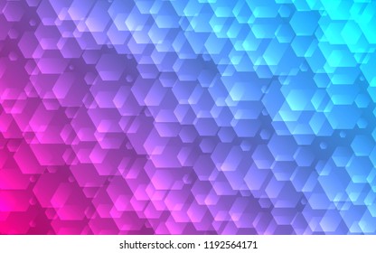 Abstract hexagon background. Futuristic geometric minimalism. Blue hexagon shape. Technology polygonal design.