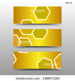 abstract hexagon background geometric with gold color for banner,web,flyer,brochure - vector