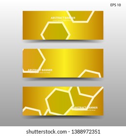abstract hexagon background geometric with gold color for banner,web,flyer,brochure - vector