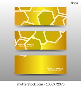 abstract hexagon background geometric with gold color for banner,web,flyer,brochure - vector