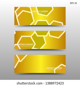 abstract hexagon background geometric with gold color for banner,web,flyer,brochure - vector