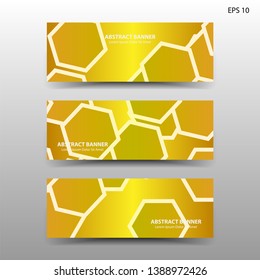 abstract hexagon background geometric with gold color for banner,web,flyer,brochure - vector