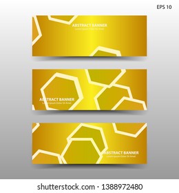 abstract hexagon background geometric with gold color for banner,web,flyer,brochure - vector