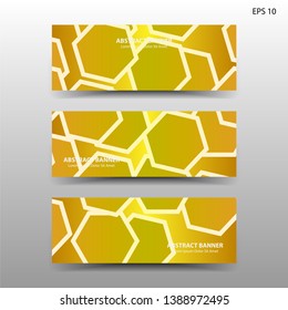 abstract hexagon background geometric with gold color for banner,web,flyer,brochure - vector