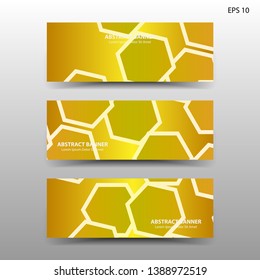 abstract hexagon background geometric with gold color for banner,web,flyer,brochure - vector