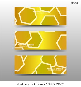 abstract hexagon background geometric with gold color for banner,web,flyer,brochure - vector