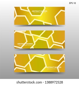 abstract hexagon background geometric with gold color for banner,web,flyer,brochure - vector