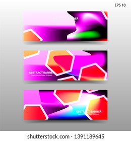 abstract hexagon background geometric with gradient color for banner,web,flyer,brochure - vector
