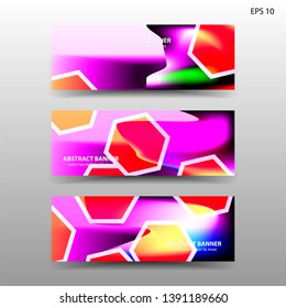 abstract hexagon background geometric with gradient color for banner,web,flyer,brochure - vector