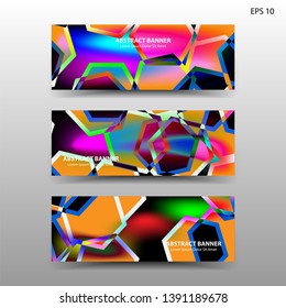 abstract hexagon background geometric with gradient color for banner,web,flyer,brochure - vector