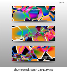 abstract hexagon background geometric with gradient color for banner,web,flyer,brochure - vector