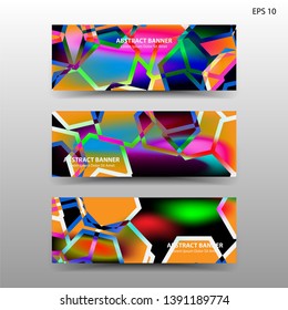 abstract hexagon background geometric with gradient color for banner,web,flyer,brochure - vector