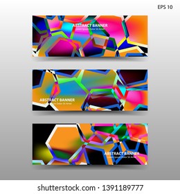 abstract hexagon background geometric with gradient color for banner,web,flyer,brochure - vector