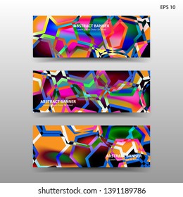 abstract hexagon background geometric with gradient color for banner,web,flyer,brochure - vector