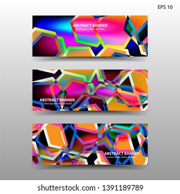 abstract hexagon background geometric with gradient color for banner,web,flyer,brochure - vector