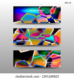abstract hexagon background geometric with gradient color for banner,web,flyer,brochure - vector