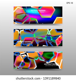 abstract hexagon background geometric with gradient color for banner,web,flyer,brochure - vector
