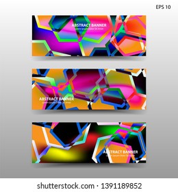 abstract hexagon background geometric with gradient color for banner,web,flyer,brochure - vector