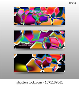 abstract hexagon background geometric with gradient color for banner,web,flyer,brochure - vector