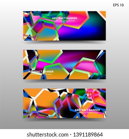abstract hexagon background geometric with gradient color for banner,web,flyer,brochure - vector