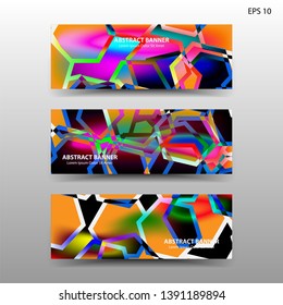 abstract hexagon background geometric with gradient color for banner,web,flyer,brochure - vector