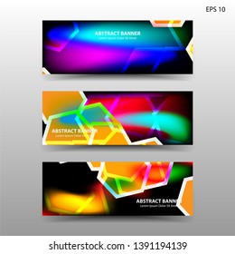 abstract hexagon background geometric with gradient color for banner,web,flyer,brochure - vector