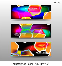 abstract hexagon background geometric with gradient color for banner,web,flyer,brochure - vector