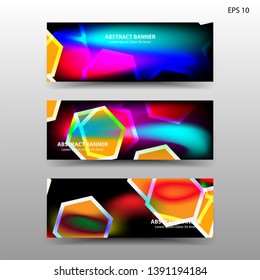 abstract hexagon background geometric with gradient color for banner,web,flyer,brochure - vector