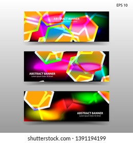 abstract hexagon background geometric with gradient color for banner,web,flyer,brochure - vector
