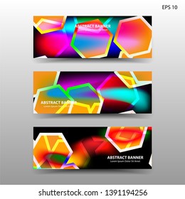 abstract hexagon background geometric with gradient color for banner,web,flyer,brochure - vector
