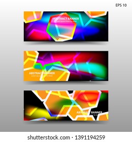 abstract hexagon background geometric with gradient color for banner,web,flyer,brochure - vector