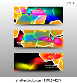 abstract hexagon background geometric with gradient color for banner,web,flyer,brochure - vector