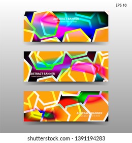 abstract hexagon background geometric with gradient color for banner,web,flyer,brochure - vector