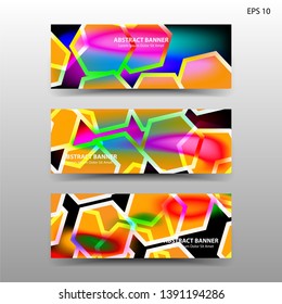abstract hexagon background geometric with gradient color for banner,web,flyer,brochure - vector