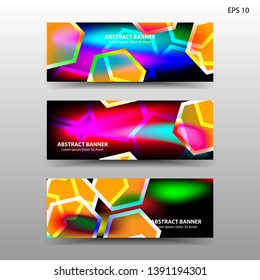 abstract hexagon background geometric with gradient color for banner,web,flyer,brochure - vector