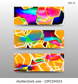 abstract hexagon background geometric with gradient color for banner,web,flyer,brochure - vector