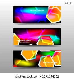 abstract hexagon background geometric with gradient color for banner,web,flyer,brochure - vector