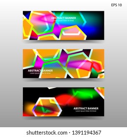 abstract hexagon background geometric with gradient color for banner,web,flyer,brochure - vector