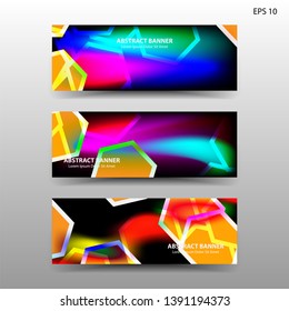 abstract hexagon background geometric with gradient color for banner,web,flyer,brochure - vector
