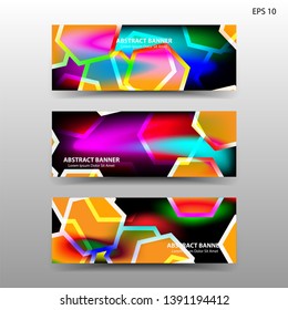 abstract hexagon background geometric with gradient color for banner,web,flyer,brochure - vector