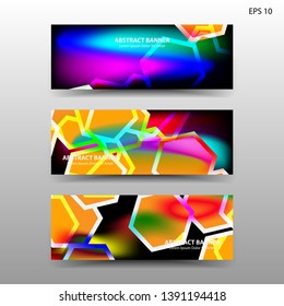 abstract hexagon background geometric with gradient color for banner,web,flyer,brochure - vector