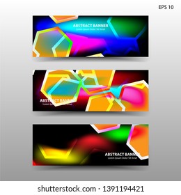 abstract hexagon background geometric with gradient color for banner,web,flyer,brochure - vector